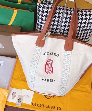 고야드 리버시블 캔버스 쇼퍼백 화이트