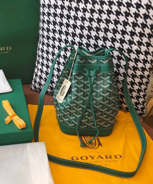 고야드 쁘띠플로 버킷백 그린