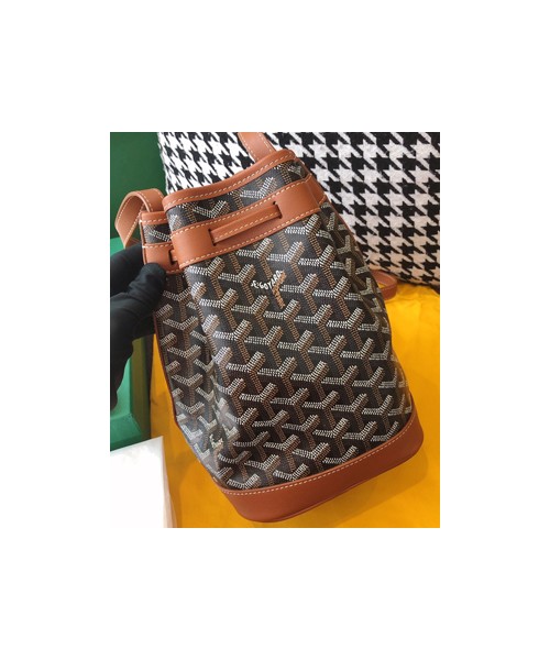 고야드 쁘띠플로 버킷백 블랙 탄