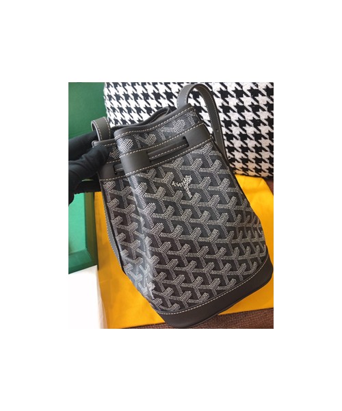 고야드 쁘띠플로 버킷백 그레이