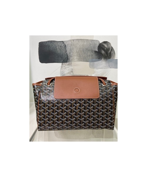 고야드 루에뜨 플랩 숄더백 블랙 탄