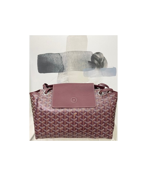 고야드 루에뜨 플랩 숄더백 버건디