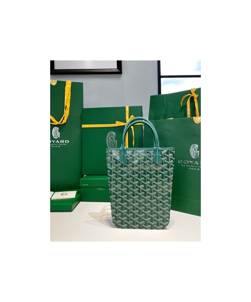 고야드 포아티에 토트백 그린