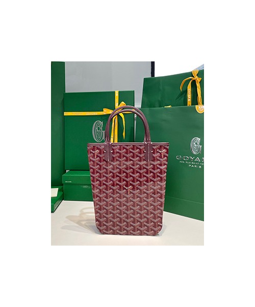 고야드 포아티에 토트백 버건디