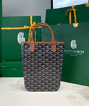 고야드 포아티에 토트백 블랙 탄