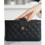 샤넬 장지갑 캐비어 금장 AP6616