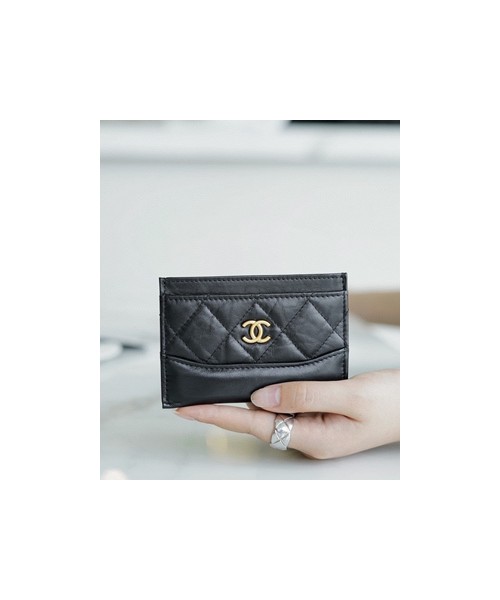 샤넬 가브리엘 카드 지갑 금장 A66310