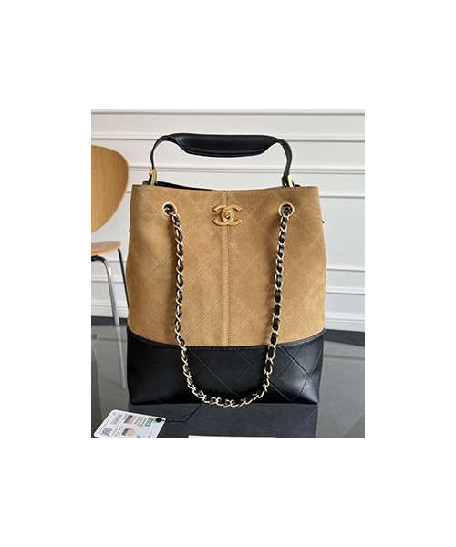 샤넬 25공방 스웨이드 투톤 숄더백 AS5635