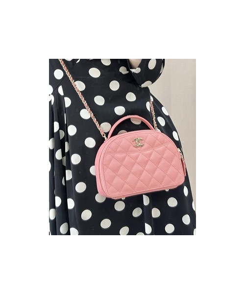 샤넬 25C 볼링백 크루즈 하프문 탑핸들 AP4438