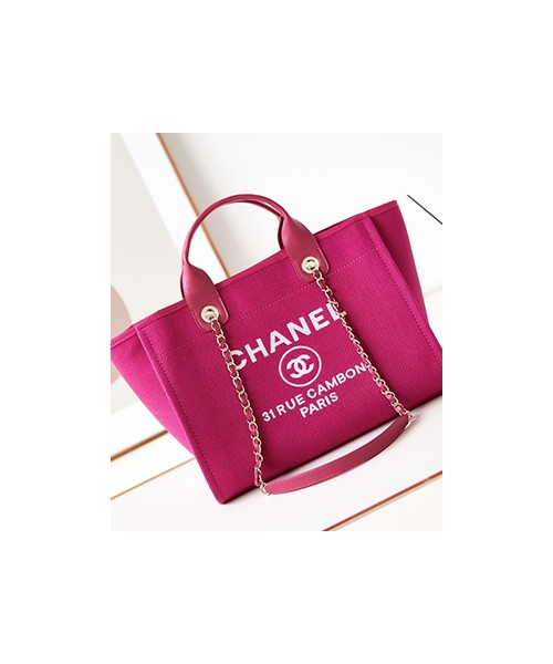 샤넬 31 RUE 믹스드 파이버 도빌백 미디엄