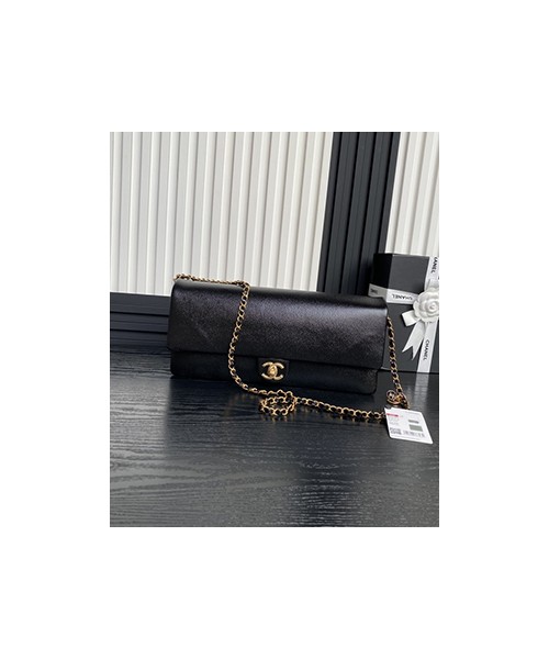 샤넬 맥시 클러치백 유관 그레인드 카프스킨 골드 32cm