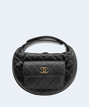 샤넬 23 뉴미니 캐비어 탑 핸들백