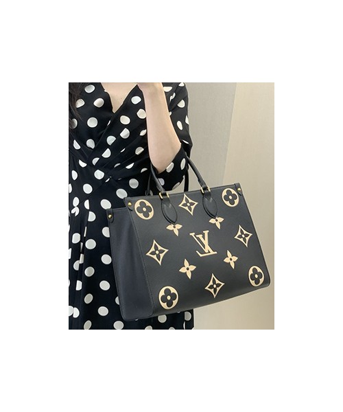 루이비통 온더고 MM 블랙 베이지 M45495