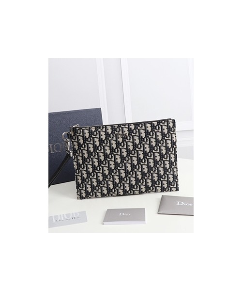 디올 오블리크 자카드 클러치