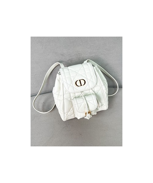 디올 카로 백팩 스몰 화이트
