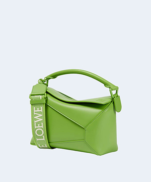 로에베 사틴 스몰 퍼즐 엣지 백 그린