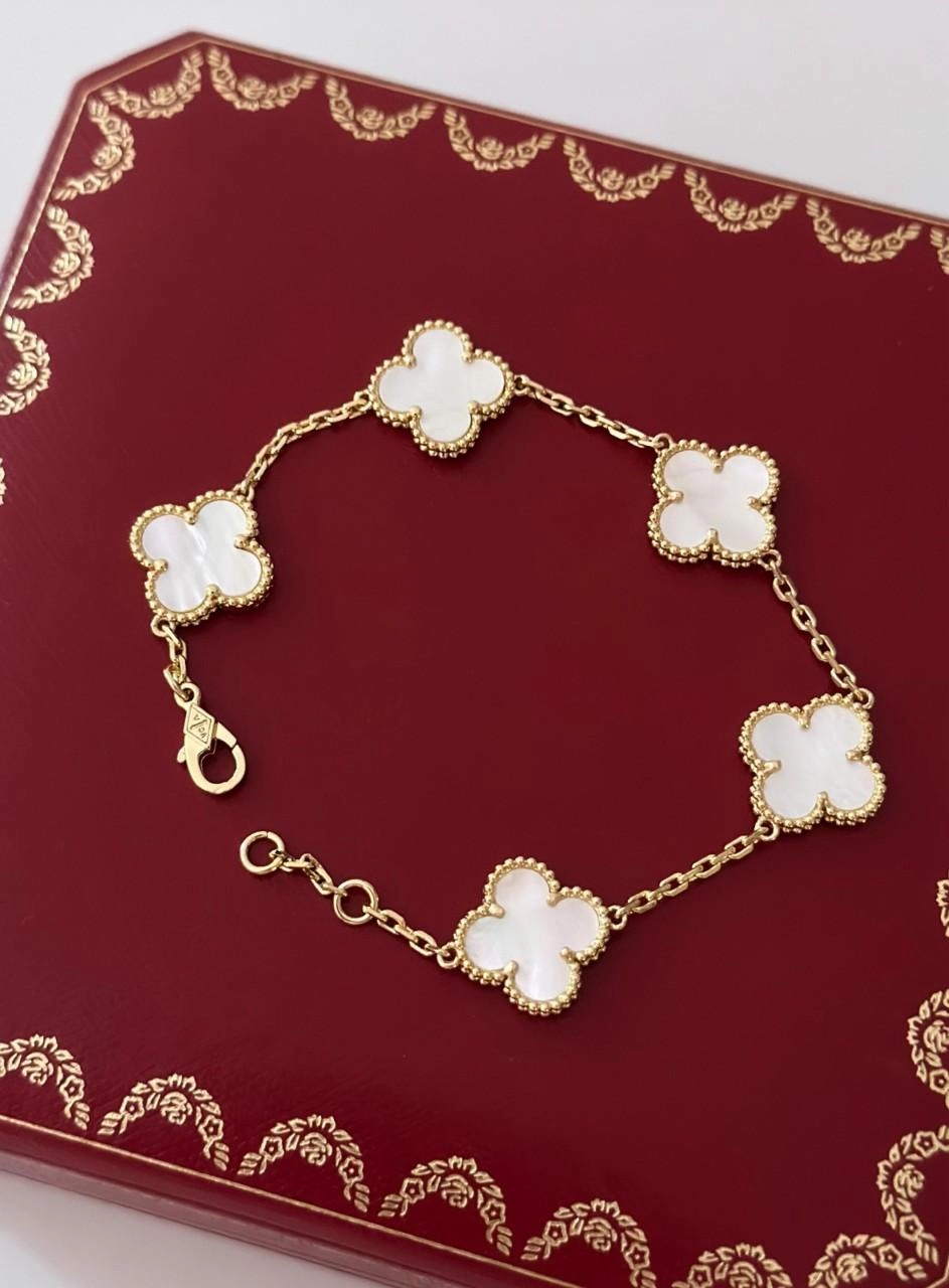 반클리프 팔찌 로즈골드 앤 화이트