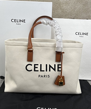 셀린느 로고 호리즌탈 캔버스 토트 190062