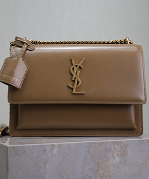 생로랑 선셋백 레더 미듐 금장