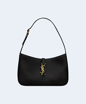생로랑 LE 5 A 7 카바스 레더 호보백 블랙 골드