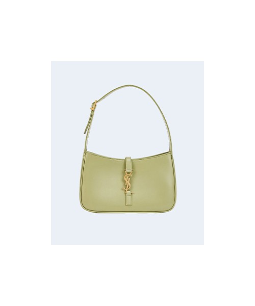생로랑 LE 5 A 7 카바스 레더 호보백 라이트 그린