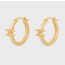 셀린느 트리옹프 후프 - 에나멜 & 골드 피니시 브라스 귀걸이
