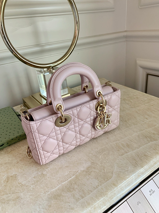 디올 레이디 디조이백 페일 핑크 미듐