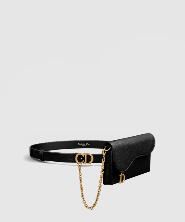 디올 안장 탈착식 파우치 벨트 B0454