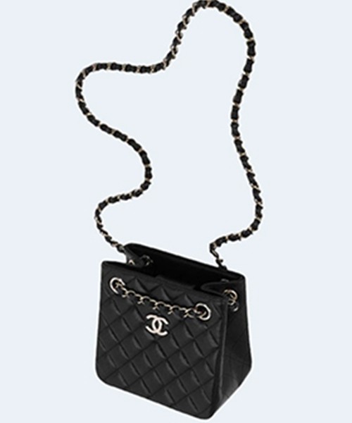 샤넬 턴 락 버킷 미니백