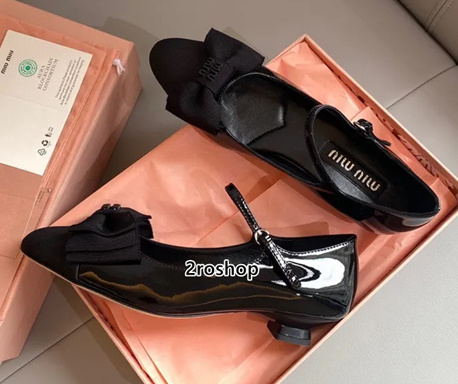 미우미우 리본 펌프스 하이힐 2.5CM