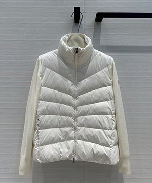 여성용 니트 패딩 집업 자켓