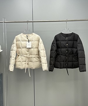 몽클레어 벨트 쇼트 다운 재킷