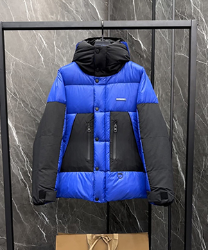 버버리 패치 버튼 후드 다운 패딩