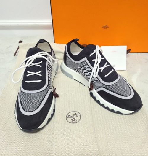 에르메스 블랙 화이트 어딕트 스니커즈