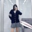 톰브라운 여성 밀라노 V넥 가디건 FKC207A 00014 415
