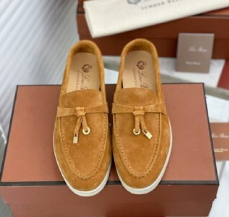 로로피아나 소가죽 스웨이드 로퍼 LORO PIANA