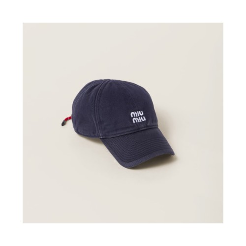 미우미우 데님 베이스볼 캡 모자