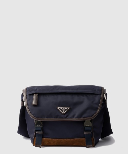 프라다 미디엄 리나일론 및 가죽 숄더백 2VD066