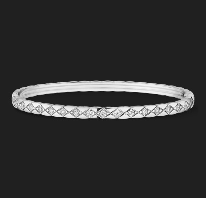 샤넬 코코 크러쉬 브레이슬릿 실버 풀 다이아 - J12809