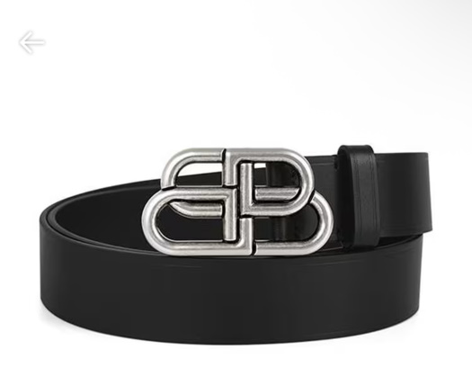 발렌시아가 BB 로고 라지 570370 1CH0B 1000 가죽 벨트