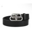 발렌시아가 BB 로고 라지 570370 1CH0B 1000 가죽 벨트