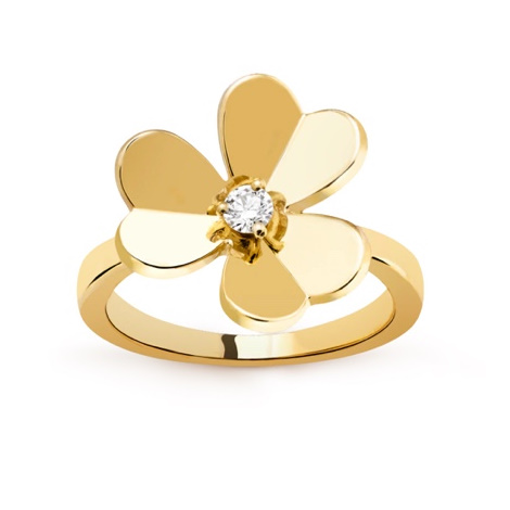 반클리프 프리볼 링 스몰 옐로우 골드