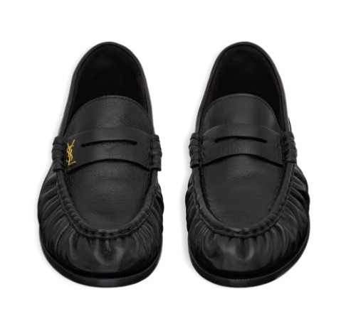 생로랑 레더 로퍼 블랙