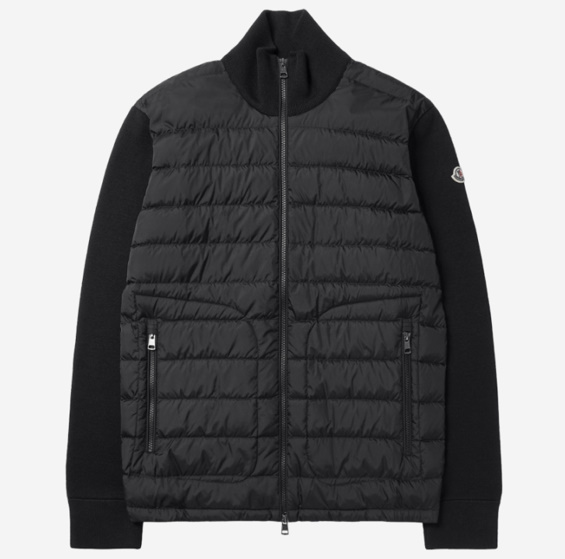 몽클레르 패딩 울 가디건 블랙