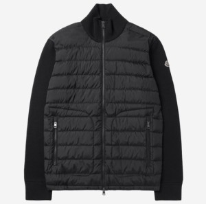 몽클레르 패딩 울 가디건 블랙