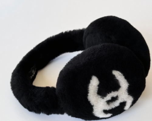 샤넬 이어머프 시어링 램스킨 블랙