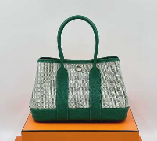 에르메스 네오 가든 파티 23 백 바이킹 캔버스 네곤다 & 팔라듐 하드웨어 에크류 베르 모옌