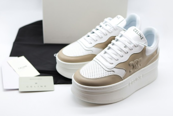 셀린느 CELINE 트리옹프 블록 스니커즈 - 카프스킨_옵틱 화이트