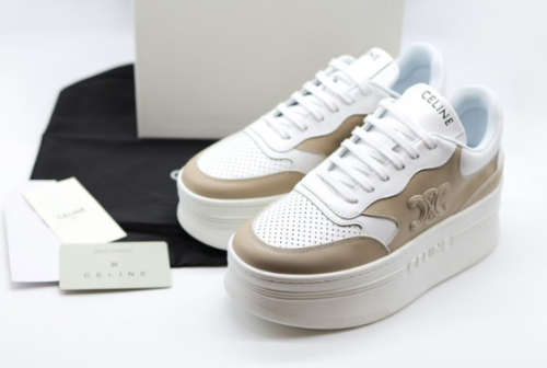 셀린느 CELINE 트리옹프 블록 스니커즈 - 카프스킨_옵틱 화이트