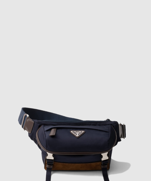 프라다 스몰 리나일론 및 가죽 숄더백 2VH171